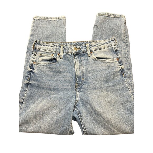 H&M &Denim Blue Jeans Vintage Slim High Waist Ankle Length Size 6 - Picture 1 of 4